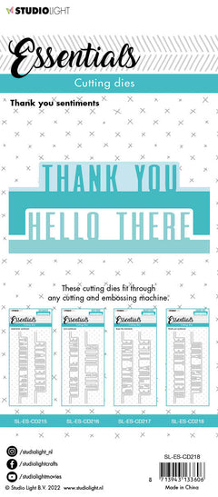 SL Cutting Die Thank You Sentiments Essentials 60x152x1mm 4 PC nr.218-3