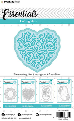 SL Cutting Die Romantic Heart Essentials 102x97x1mm 3 PC nr.220-3