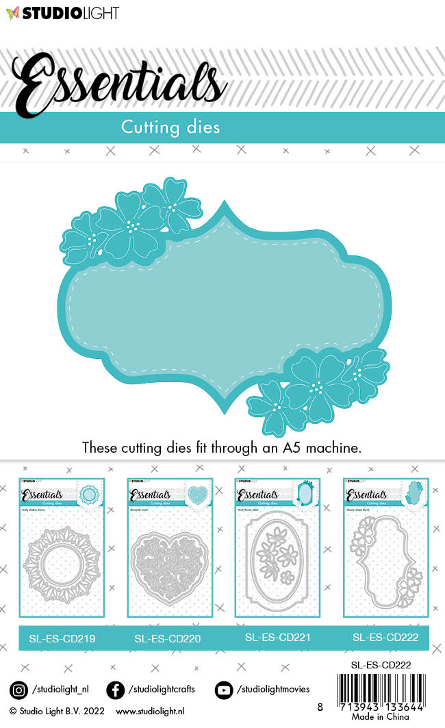 SL Cutting Die Classic Label Floral Essentials 95x122x1mm 2 PC nr.222-3