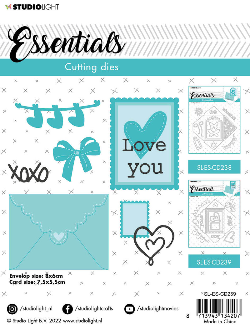 SL Cutting Die Envelope Love Essentials 140x140x1mm 14 PC nr.239-2