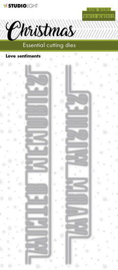 SL Cutting Dies Christmas Love Sentiments Essentials 50x152x1mm 4 PC nr.241-1