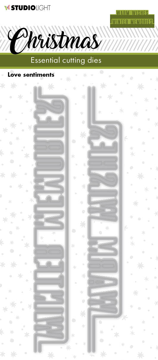 SL Cutting Dies Christmas Love Sentiments Essentials 50x152x1mm 4 PC nr.241-1