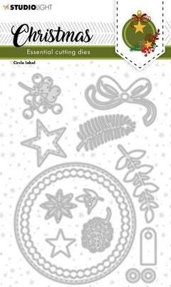 SL Cutting Dies Christmas Circle Label Essentials 100x146x1mm 13 PC nr.244-1