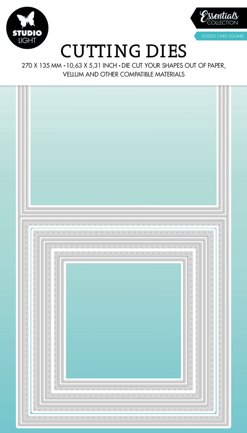 SL Cutting Dies Folded Card Square Essentials 270x135x1mm 9 PC nr.437-1