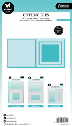 SL Cutting Dies Folded Card Square Essentials 270x135x1mm 9 PC nr.437-4