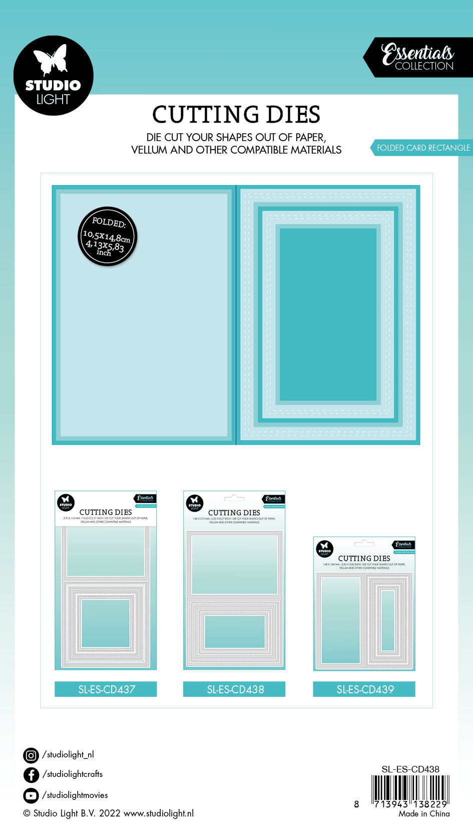 SL Cutting Dies Folded Card Rectangle Essentials 210x148x1mm 11 PC nr.438-4