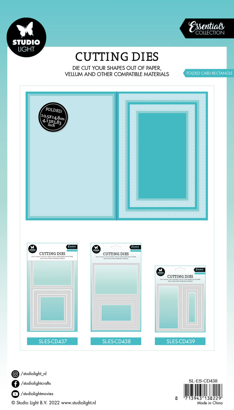SL Cutting Dies Folded Card Rectangle Essentials 210x148x1mm 11 PC nr.438-4