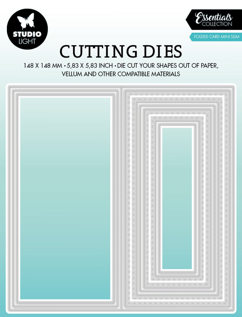 SL Cutting Dies Folded Card Mini Slimline Essentials 148x148x1mm 9 PC nr.439-1