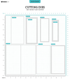 SL Cutting Dies Folded Card Mini Slimline Essentials 148x148x1mm 9 PC nr.439-2