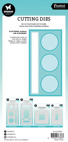 SL Cutting Dies Slim+Circle Passe Partout Essentials 105x210x1mm 8 PC nr.444-3