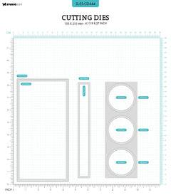 SL Cutting Dies Slim+Circle Passe Partout Essentials 105x210x1mm 8 PC nr.444-2