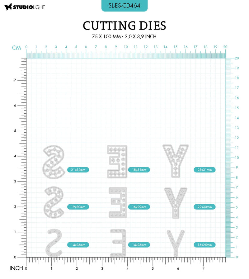 SL Cutting Die Yes Essentials 75x100x1mm 9 PC nr.464-2