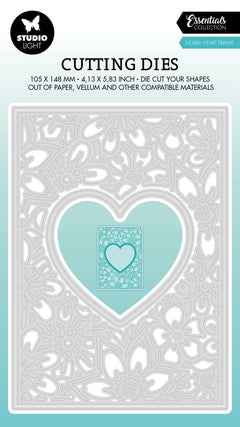 SL Cutting Die Floral Heart Frame Essentials 105x148x1mm 4 PC nr.465-1