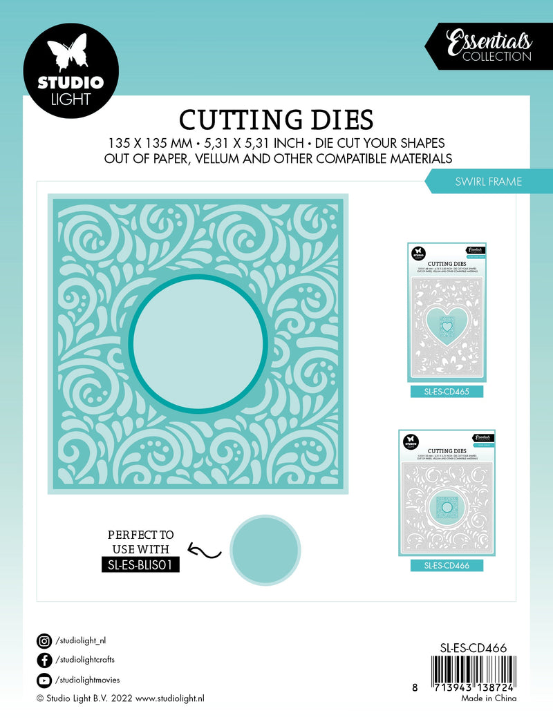 SL Cutting Die Swirl Frame Essentials 135x135x1mm 4 PC nr.466-4