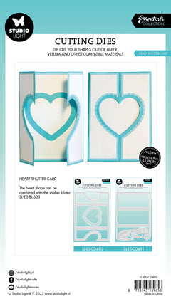 SL Cutting Die Heart Shutter Card Essentials 148x210x1mm 9 PC nr.490-5