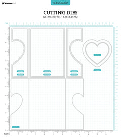 SL Cutting Die Heart Shutter Card Essentials 148x210x1mm 9 PC nr.490-2