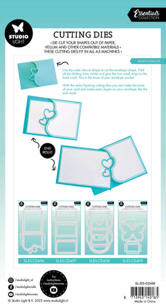 SL Cutting Die Hearts Envelope Essentials 267x132x1mm 6 PC nr.496-5