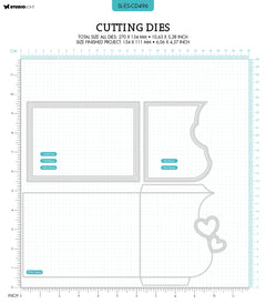 SL Cutting Die Hearts Envelope Essentials 267x132x1mm 6 PC nr.496-2