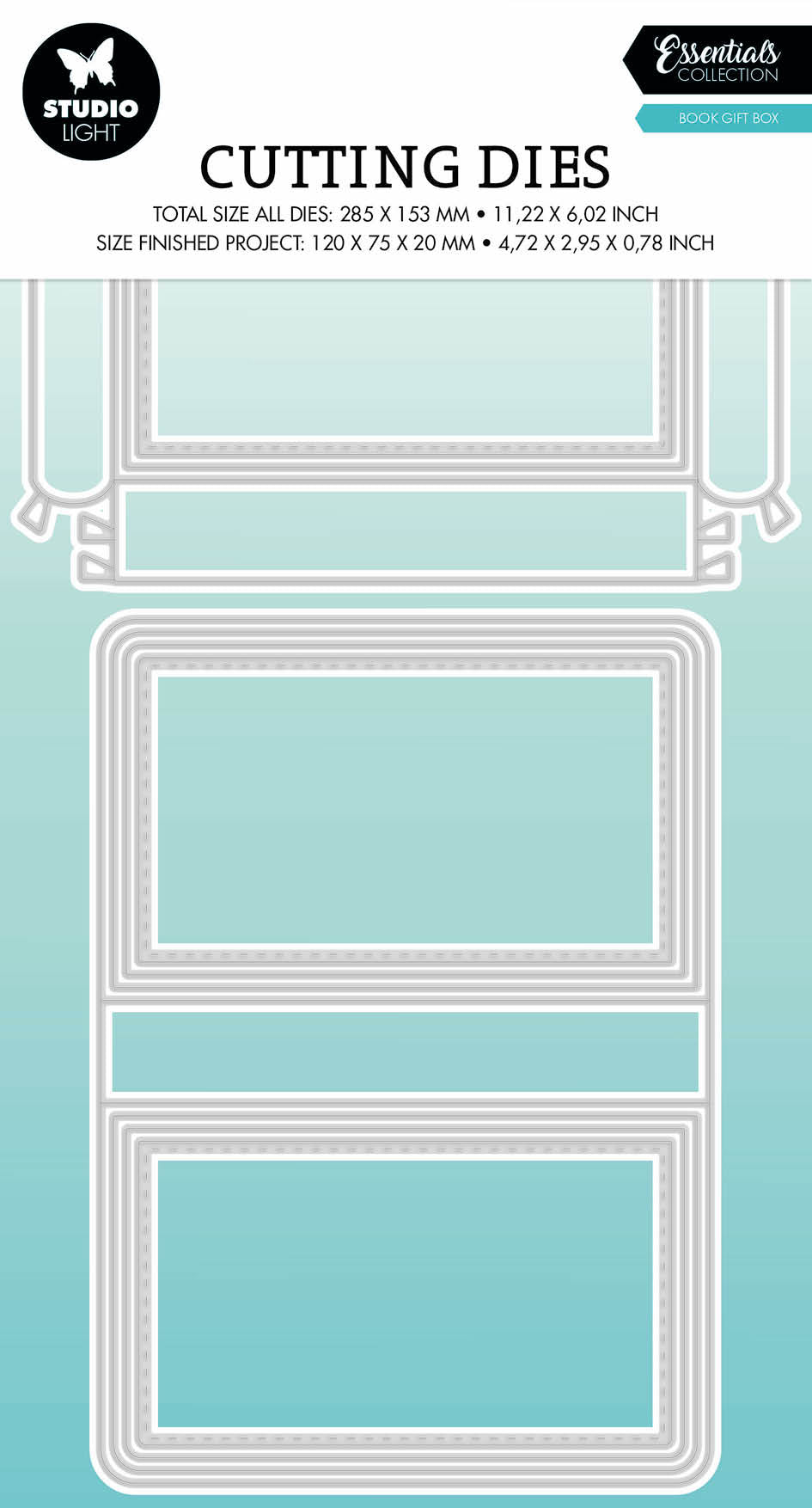 SL Cutting Die Book Box Essentials 283x151x1mm 10 PC nr.497-1