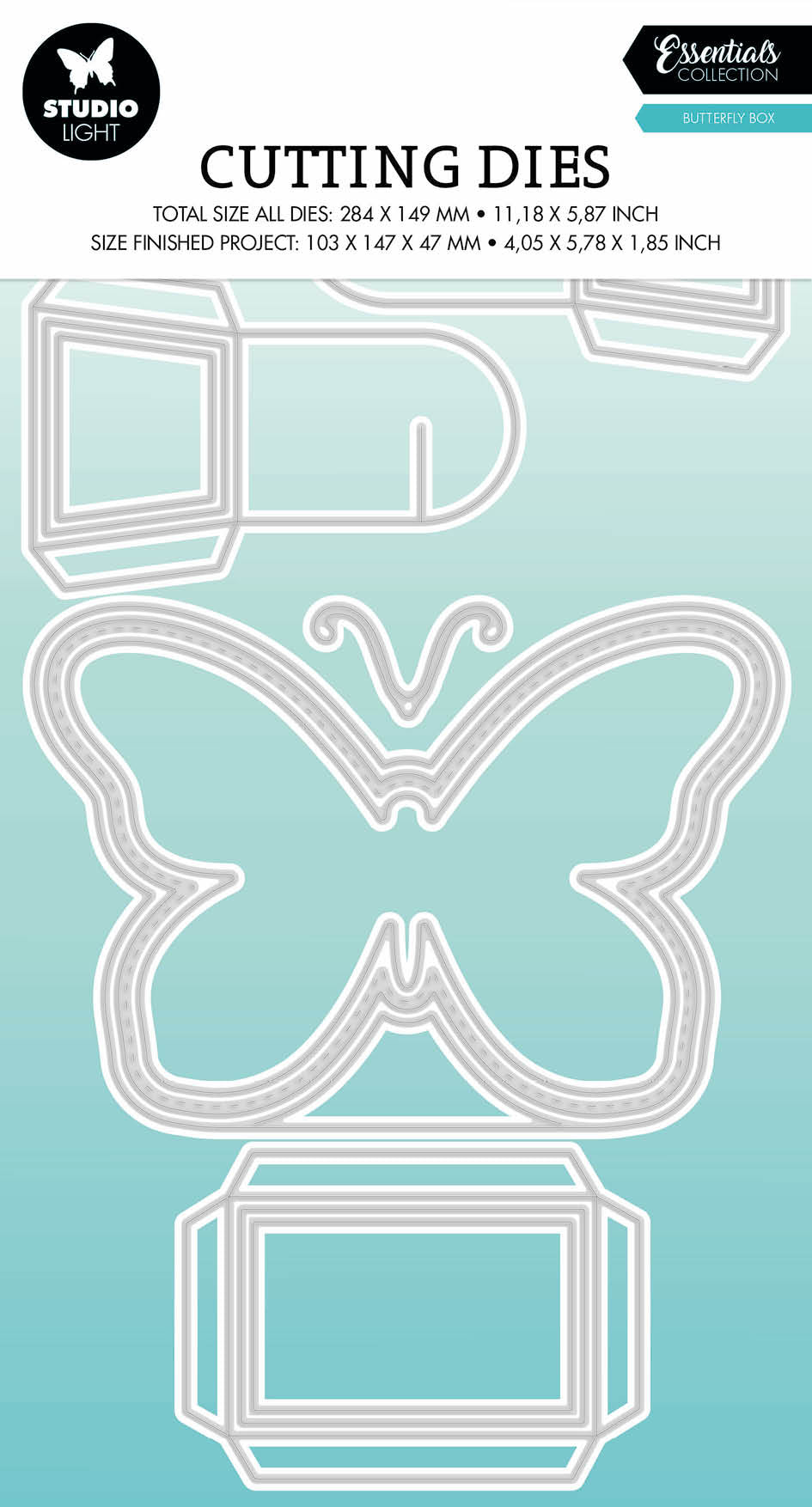 SL Cutting Die Butterfly Box Essentials 282x147x1mm 13 PC nr.499-1