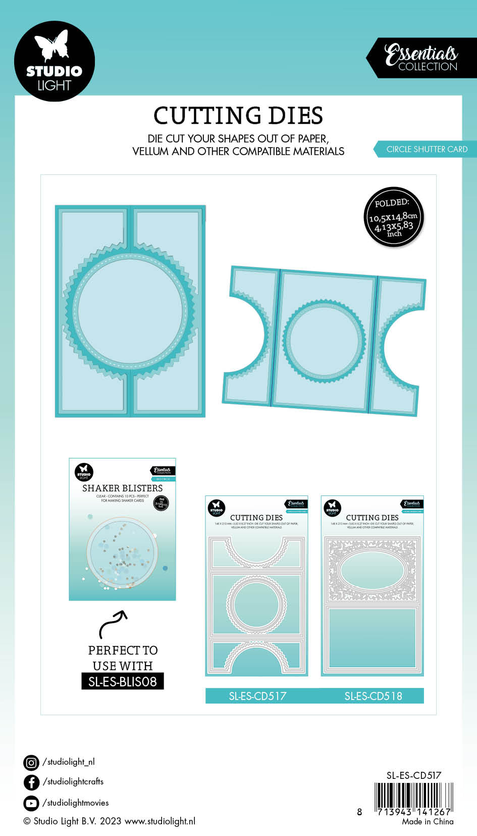 SL Cutting Dies Circle Shutter Card Essentials 148x210x1mm 13 PC nr.517-3
