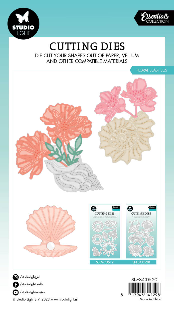 SL Cutting Dies Flower Seashells Essentials 97.7x139.8x1mm 9 PC nr.520-3