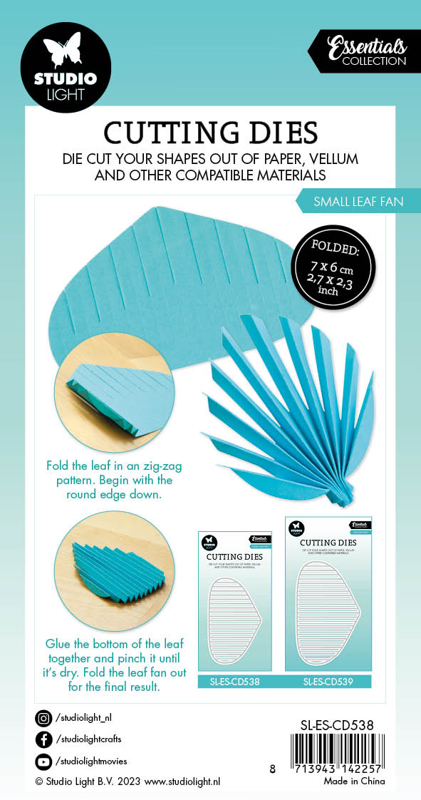 SL Cutting Dies Small Leaf Fan Essentials 70x115x1mm 1 PC nr.538-2