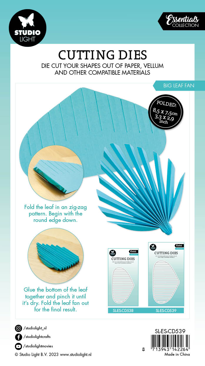 SL Cutting Dies Big Leaf Fan Essentials 85x140x1mm 1 PC nr.539-2