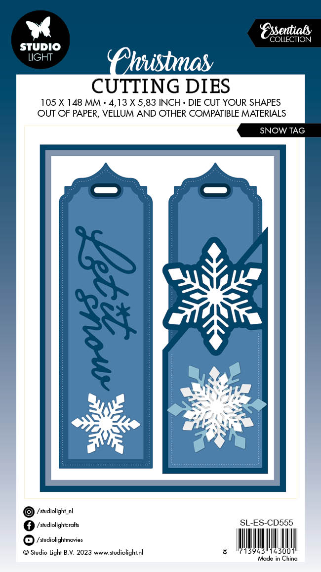 SL Cutting Dies Snow Tag Essentials 100x142x1mm 12 PC nr.555-3