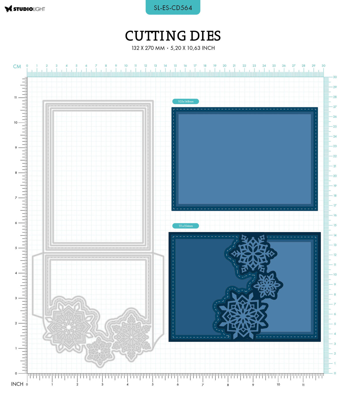 SL Cutting Die Snow Envelope Essentials 132x270x1mm 9 PC nr.564-2