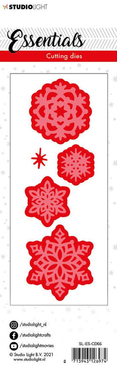 SL Cutting Die Christmas Small Snowflakes 2 Essentials 50x150mm nr.66-2