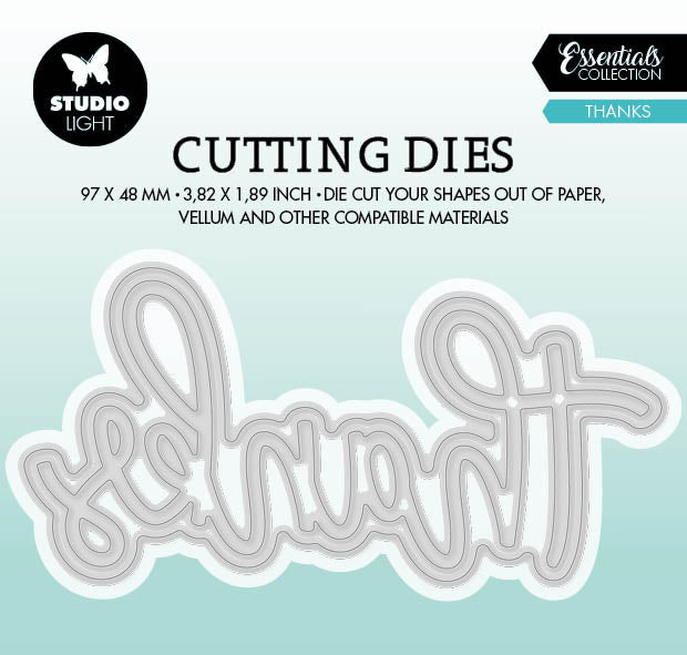SL Cutting Die Thanks Essentials 105x100x1mm 2  PC  nr.711-1