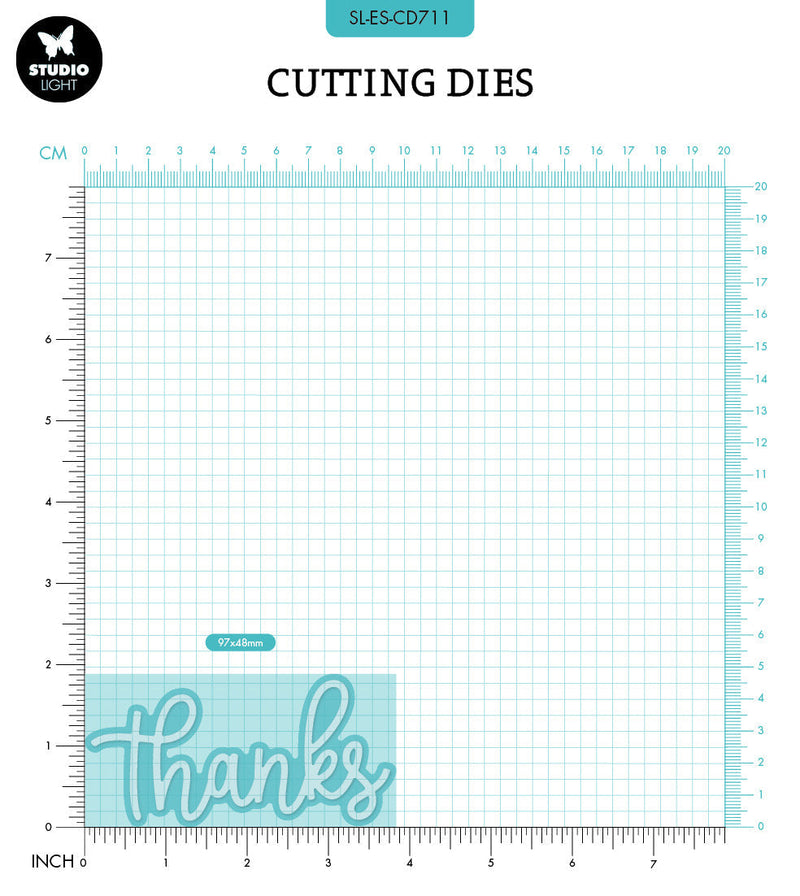 SL Cutting Die Thanks Essentials 105x100x1mm 2  PC  nr.711-2
