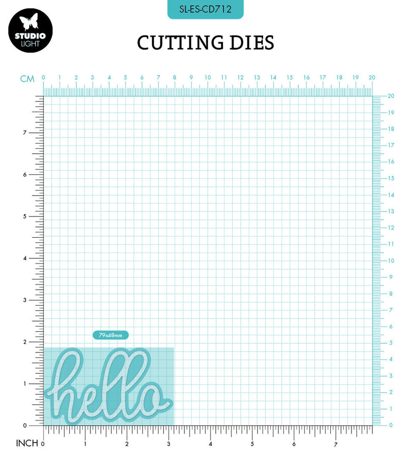 SL Cutting Die Hello Essentials 105x100x1mm 2  PC  nr.712-2