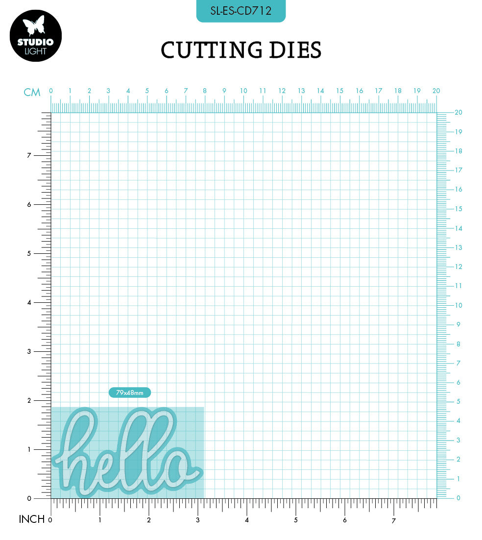 SL Cutting Die Hello Essentials 105x100x1mm 2  PC  nr.712-2