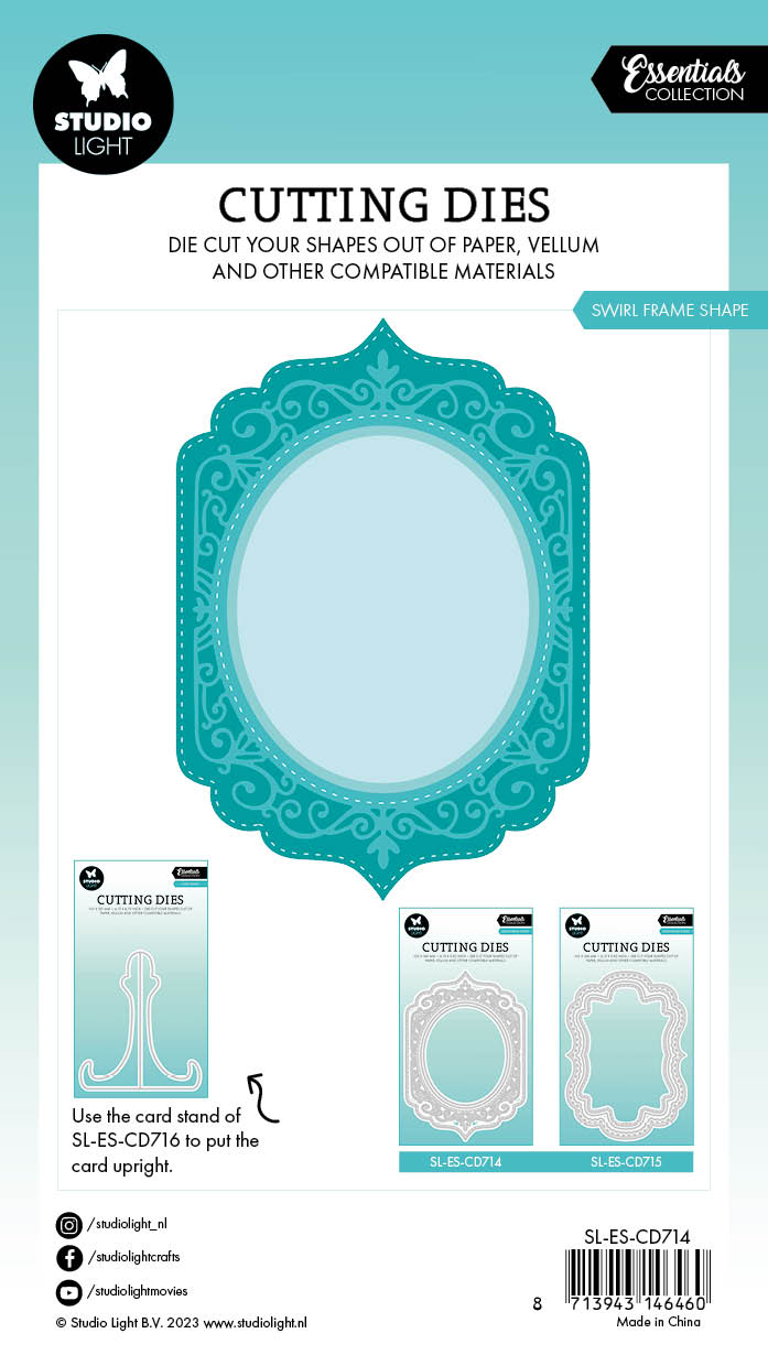 SL Cutting Dies Swirl Frame Shape Essentials 105x148x1mm 4 PC nr.714-4