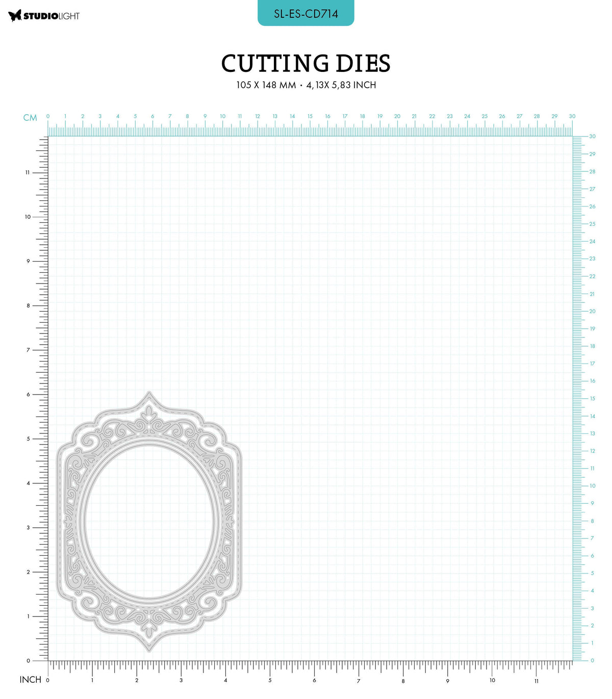 SL Cutting Dies Swirl Frame Shape Essentials 105x148x1mm 4 PC nr.714-2