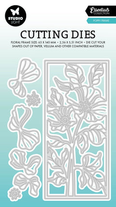Troqueles de corte SL Poppy Frame Essentials 101x142x1mm 8 piezas n.º 735-1