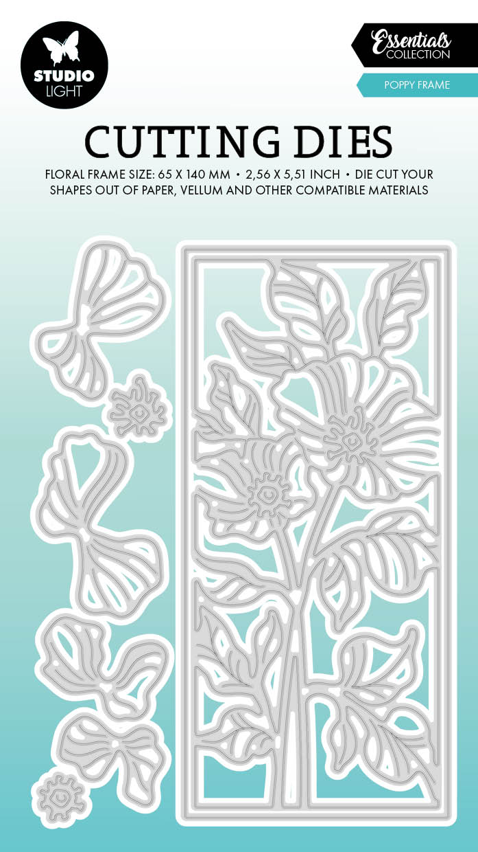 Troqueles de corte SL Poppy Frame Essentials 101x142x1mm 8 piezas n.º 735
