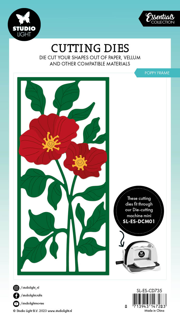 Troqueles de corte SL Poppy Frame Essentials 101x142x1mm 8 piezas n.º 735-4