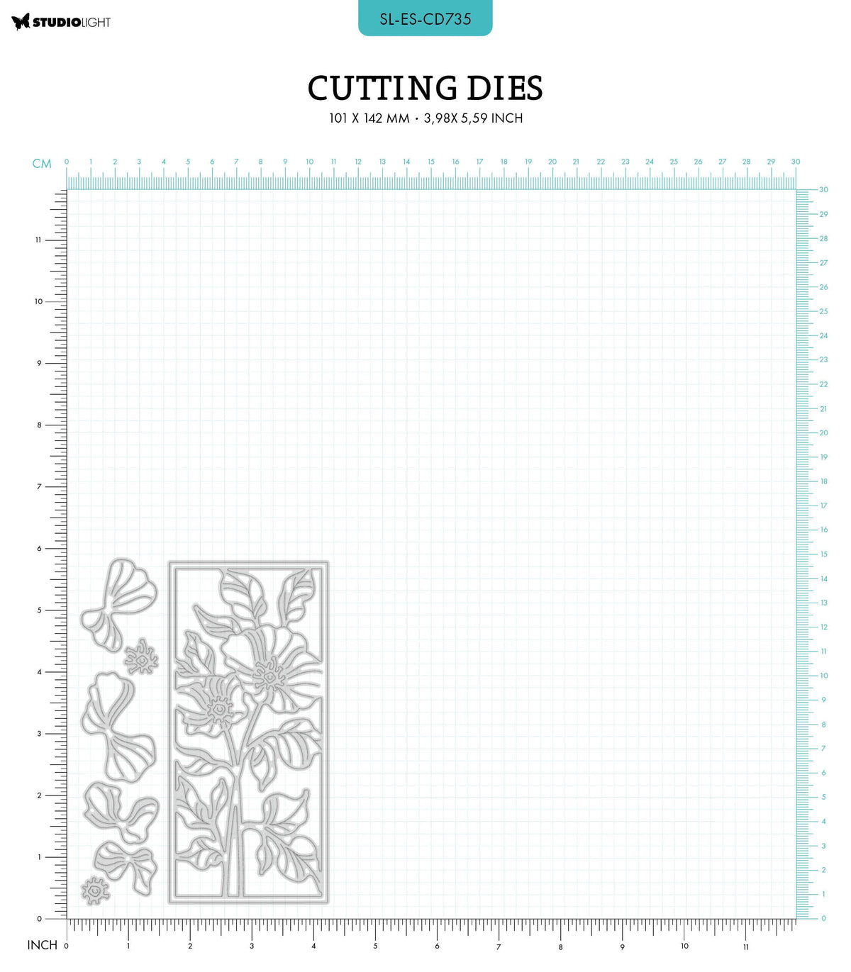 Troqueles de corte SL Poppy Frame Essentials 101x142x1mm 8 piezas n.º 735-2