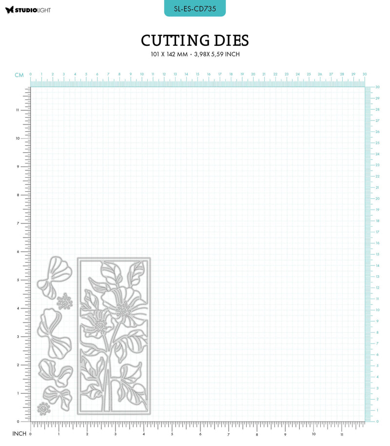 Troqueles de corte SL Poppy Frame Essentials 101x142x1mm 8 piezas n.º 735-2