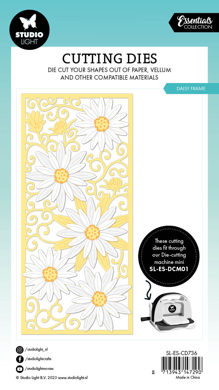 SL Matrices de découpe Cadre marguerite Essentials 106x142x1mm 8 PC n°736-4