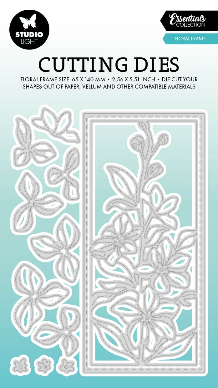 Matrices de découpe SL Cadre Floral Essentiels 103x143x1mm 12 pièces réf.738-1