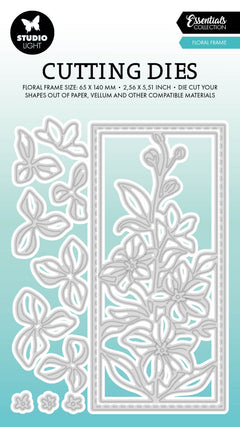 Matrices de découpe SL Cadre Floral Essentiels 103x143x1mm 12 pièces réf.738-1