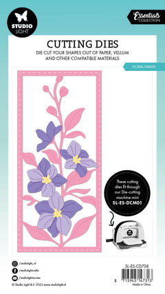 Matrices de découpe SL Cadre Floral Essentiels 103x143x1mm 12 pièces réf.738-4