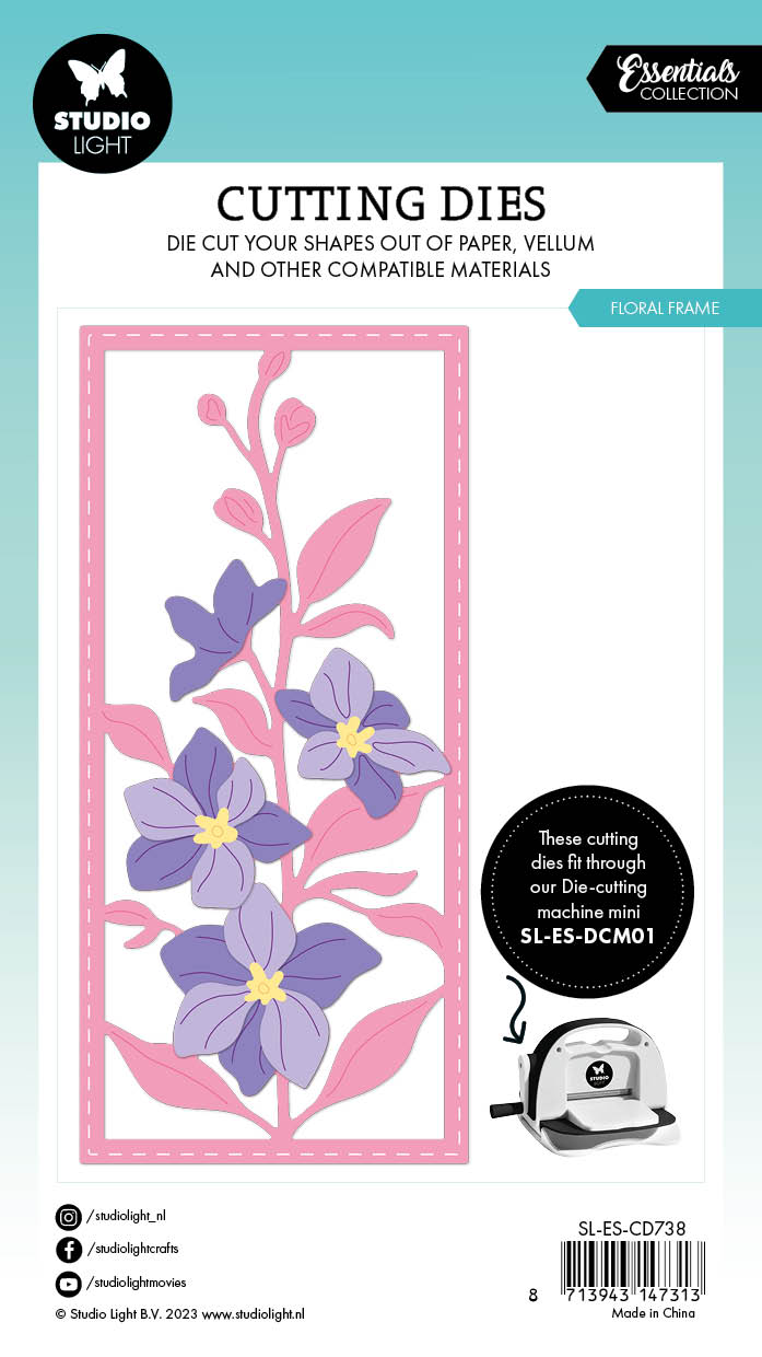 Matrices de découpe SL Cadre Floral Essentiels 103x143x1mm 12 pièces réf.738-4