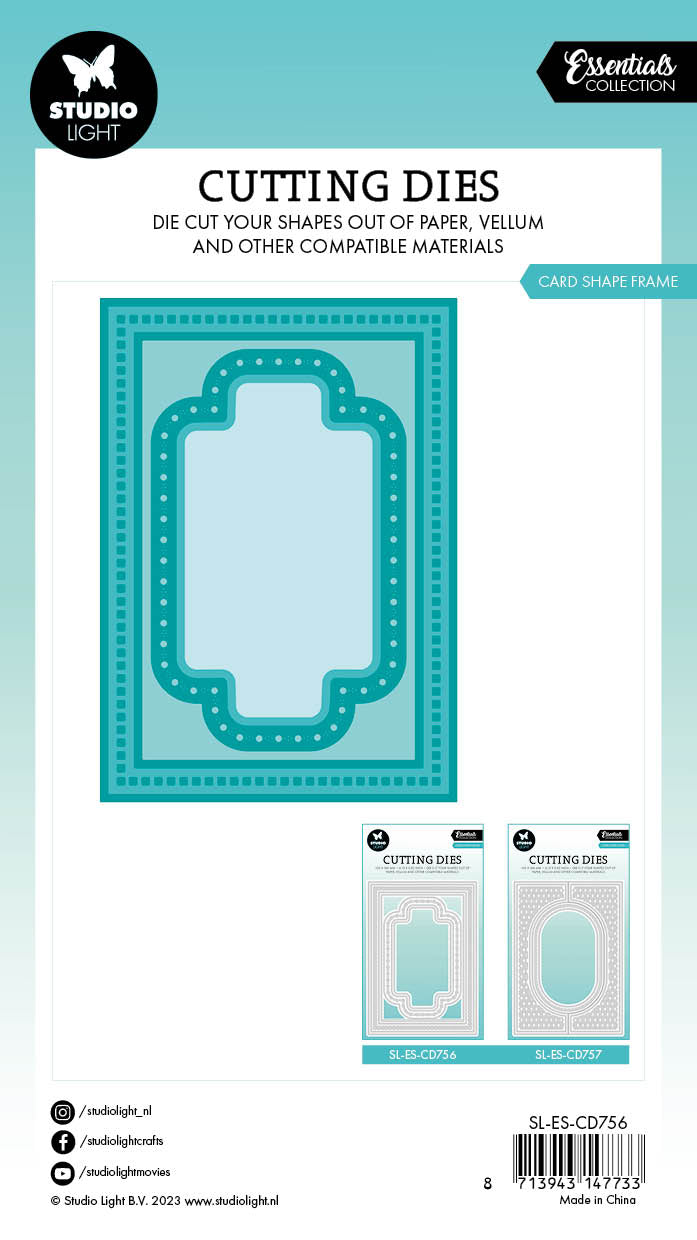 SL Cutting Dies Card Shape Frame Essentials 105x148x1mm 9 PC nr.756-4
