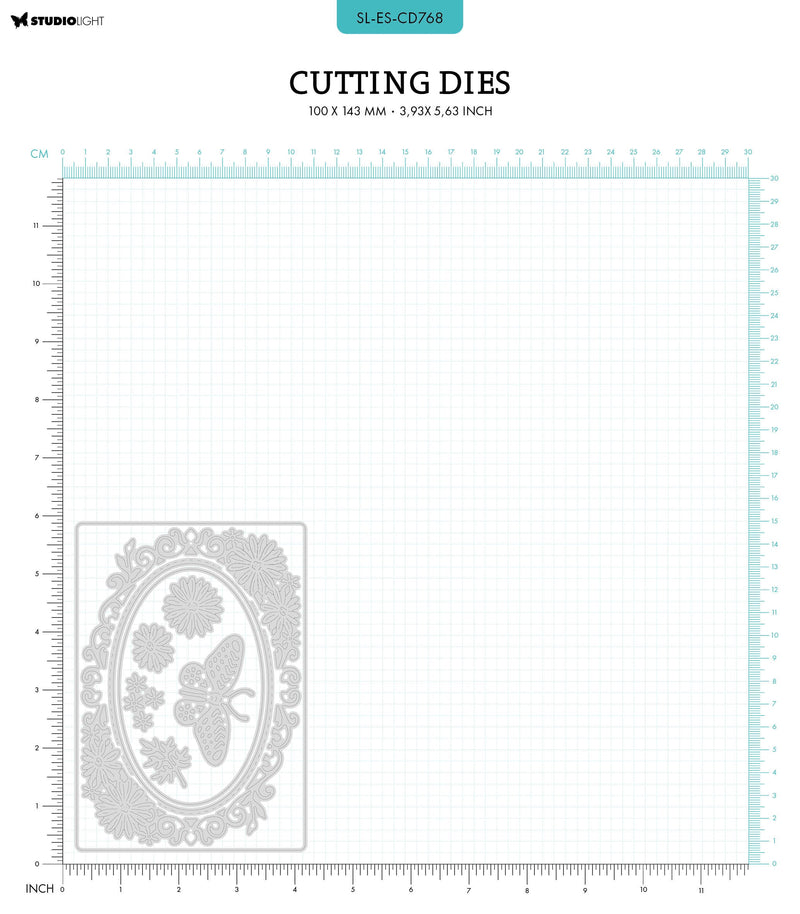 SL Cutting Die Daisy Frame Shape Essentials 100x143x1mm 9 PC nr.768-2