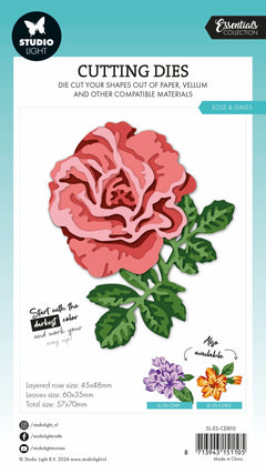 SL Cutting Dies Layered - Rose & Leaves Essentials 8 PC-3